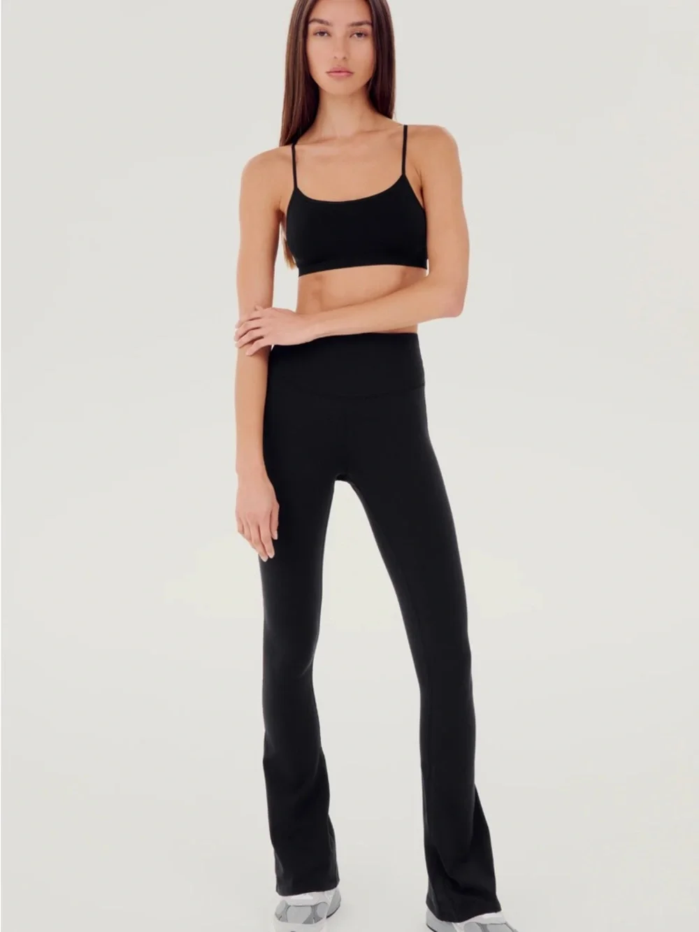 SPLITS59 Raquel High Waist Flared Legging - Black - Picture 2 of 6